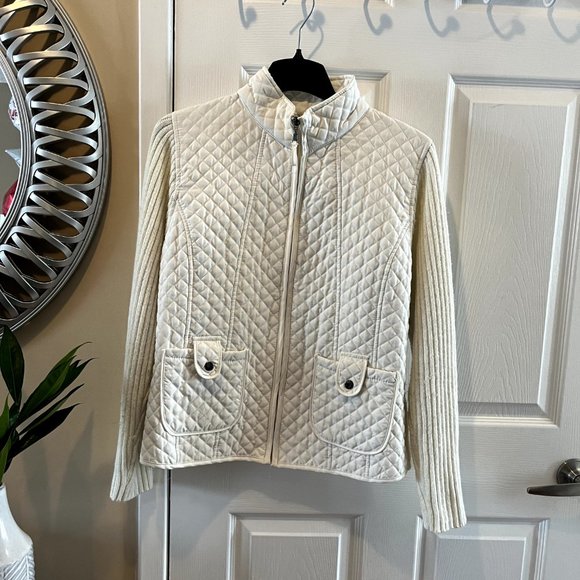 Ivory quilted, Effeci, dressy jacket - Picture 4 of 6